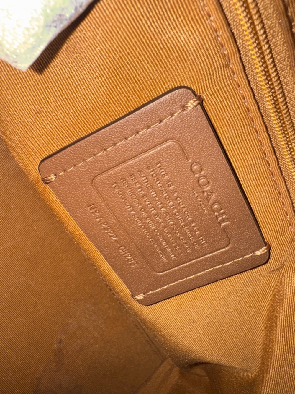 Coach Beige and Tan Leather Satchel with Crossbody Strap - Picture 3 of 10